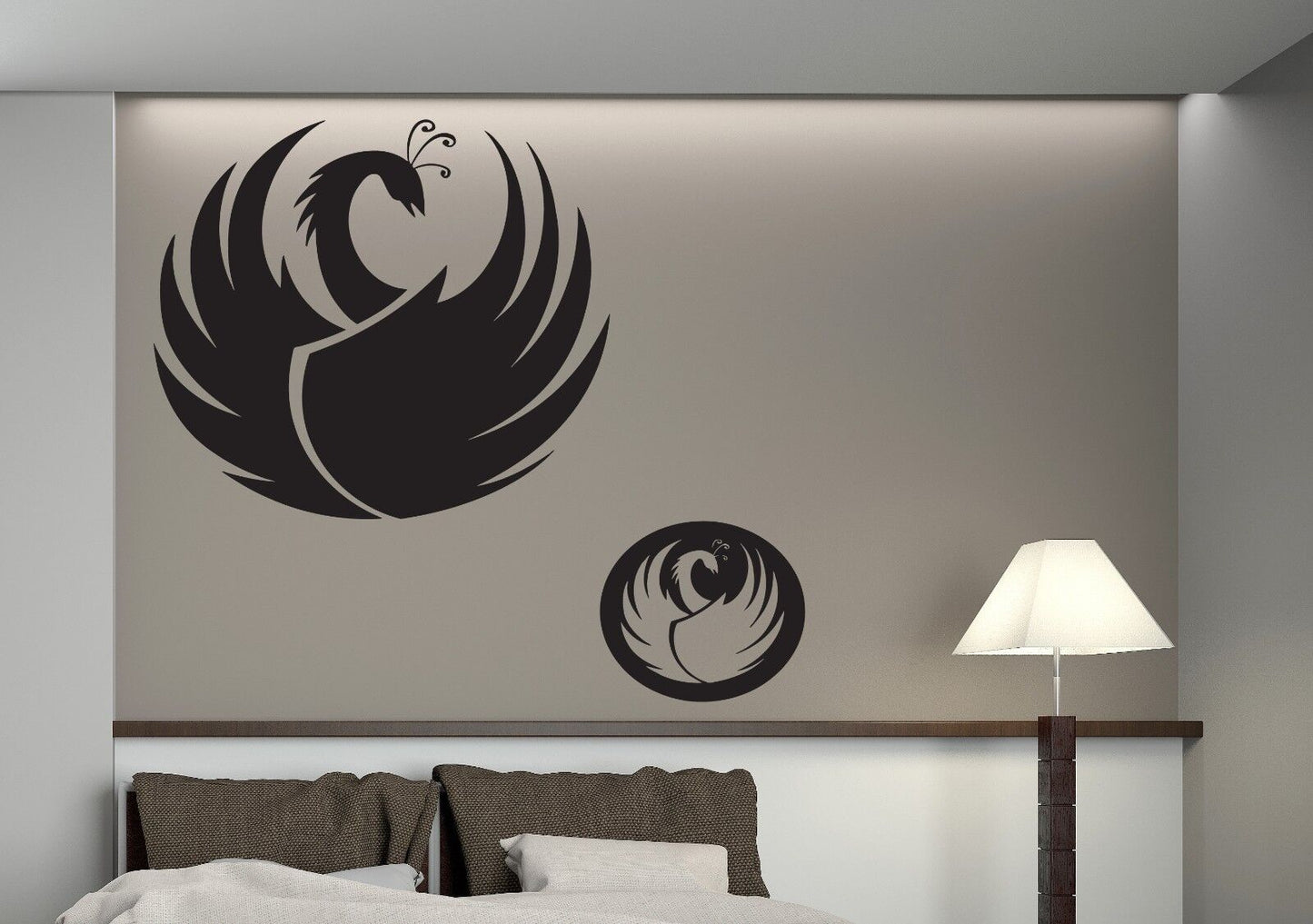 Wall Stickers Animal World Swan Bird Feathers Neck Vinyl Decal (n394)