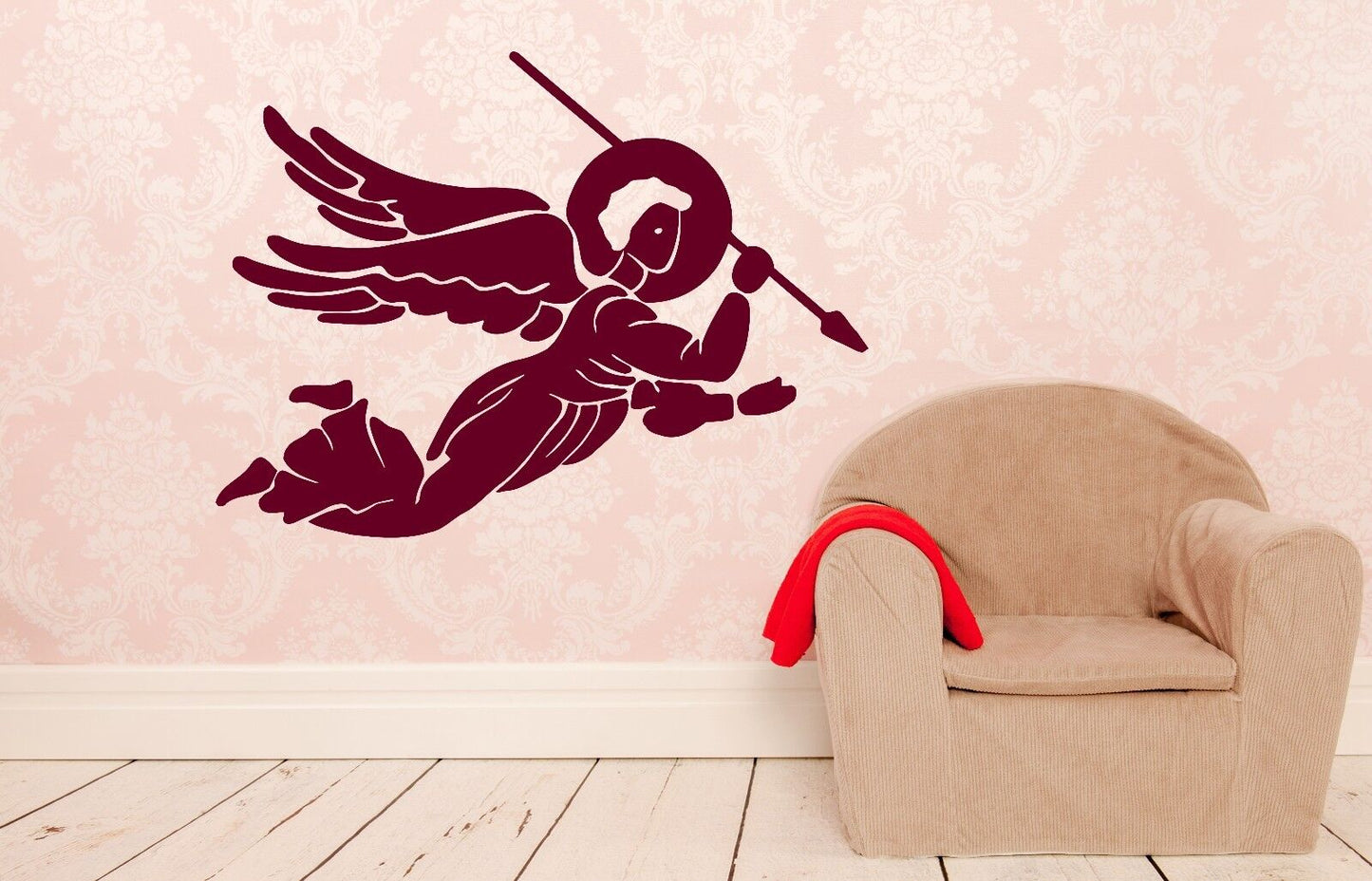 Wall Vinyl Sticker Decal St. Michael Archangel Spear Head (n412)