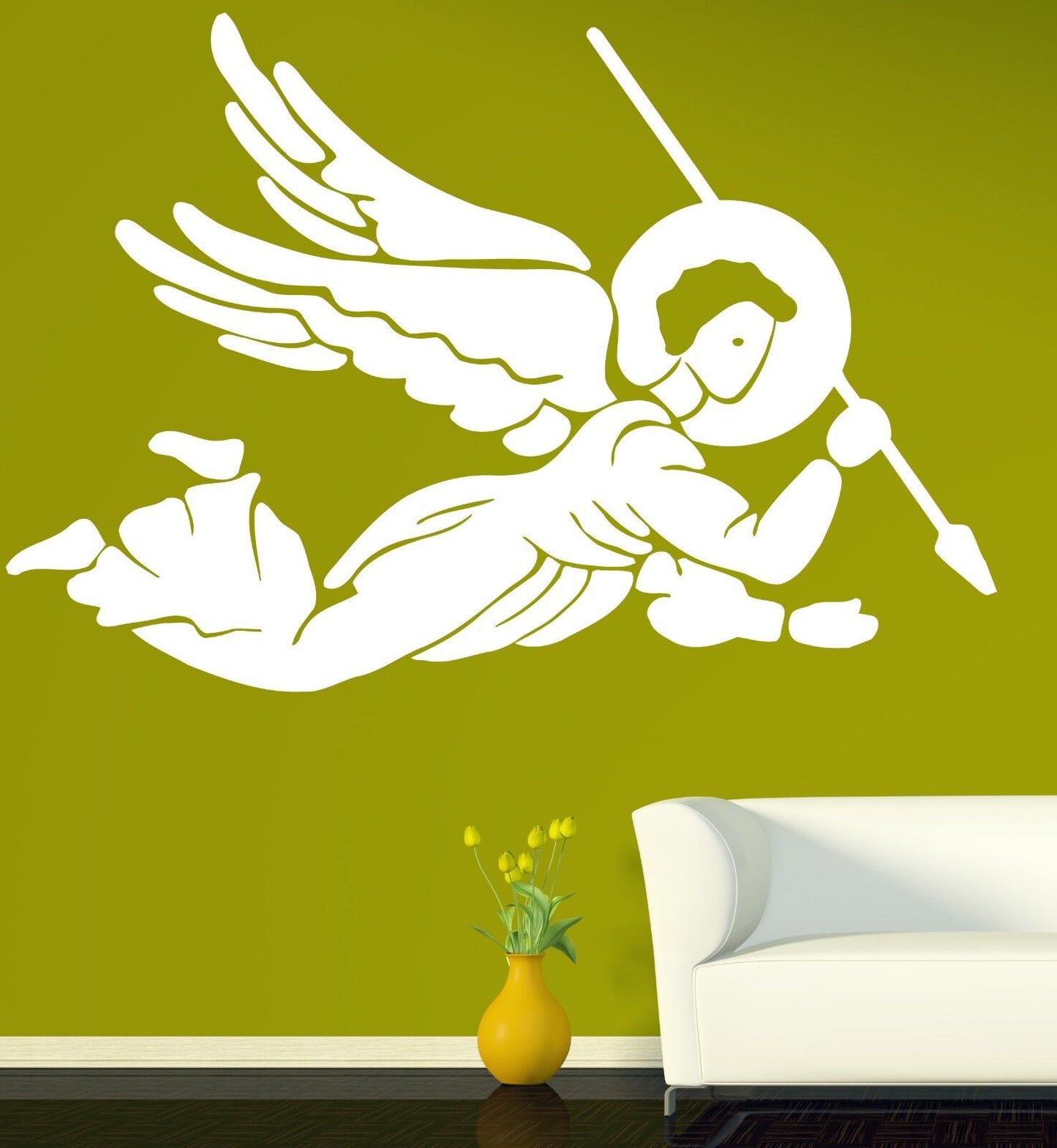 Wall Vinyl Sticker Decal St. Michael Archangel Spear Head (n412)