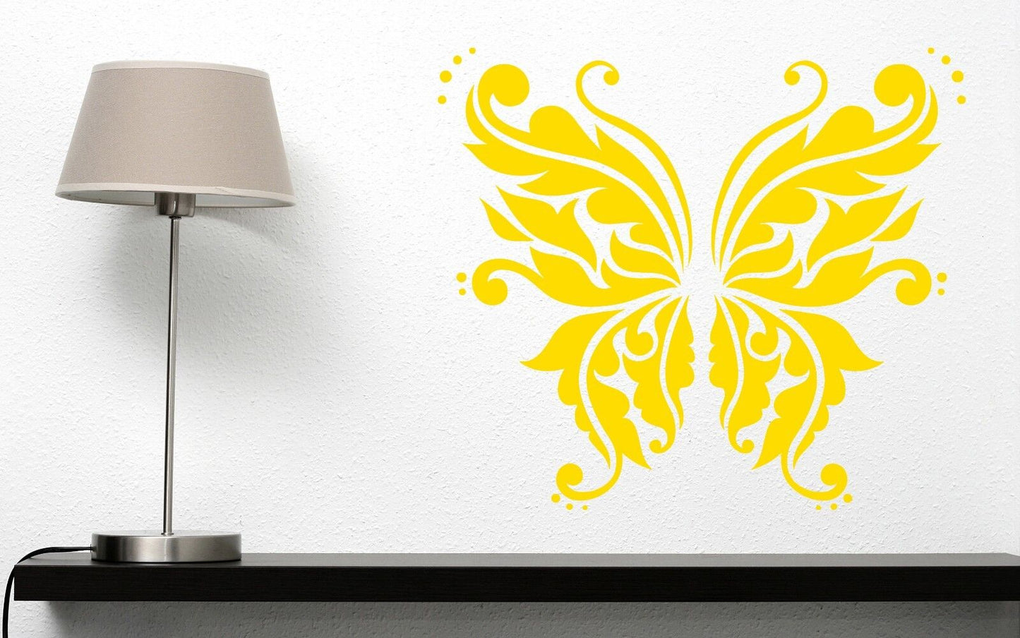 Wall Vinyl Sticker Most Beautiful Butterfly Fairy Wings Mural (n420)