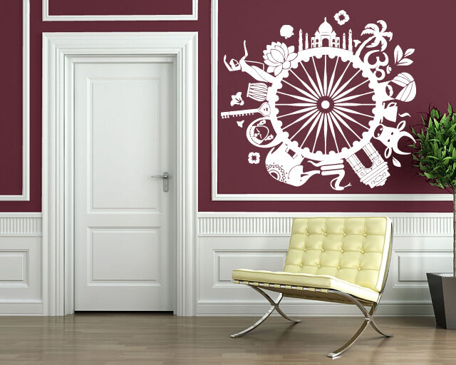 Wall Stickers Symbols Indian Culture People Plants Animals Vinyl Decal (n431)