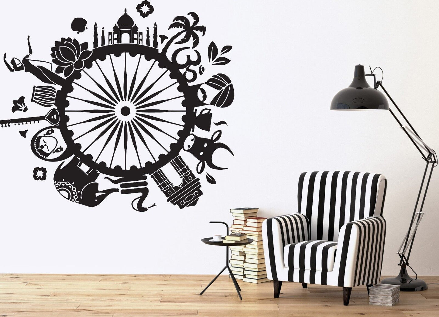 Wall Stickers Symbols Indian Culture People Plants Animals Vinyl Decal (n431)