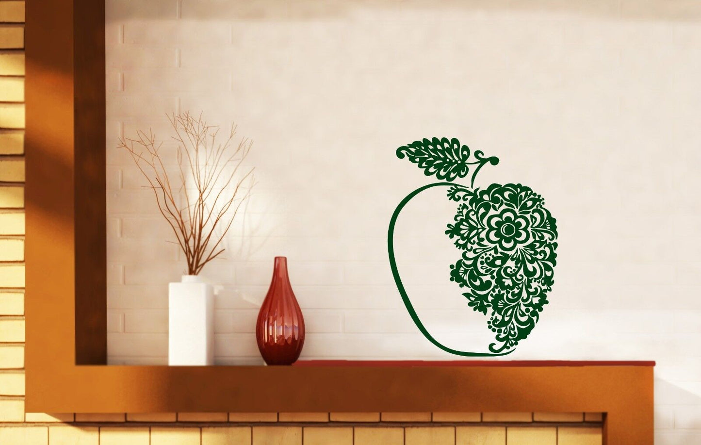 Autocollant mural en vinyle aromatisé à la pomme juteuse et savoureuse (n450)