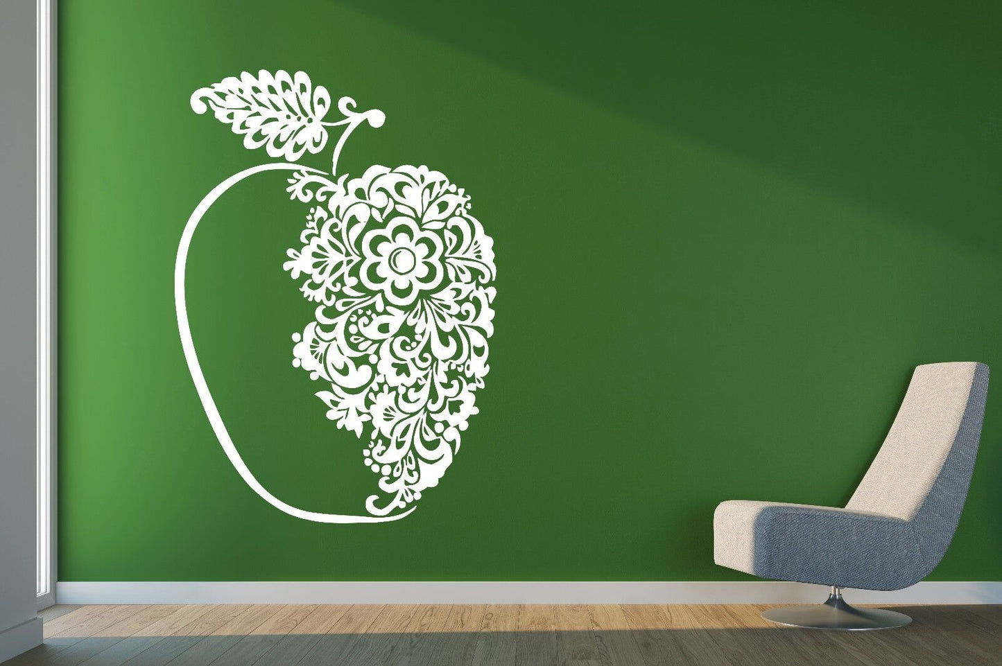 Wall Sticker Big Beautiful Tasty Juicy Apple Flavored Vinyl Decal (n450)