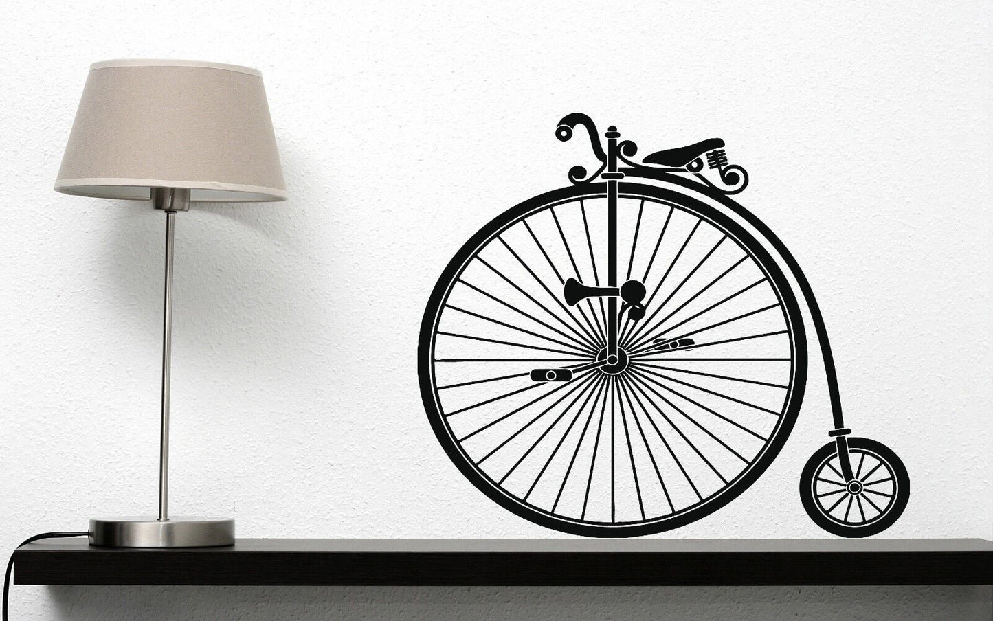 Wall Vinyl Sticker Vintage Bicycle Wheel Great Little Pedal Wheel Seat (n451)