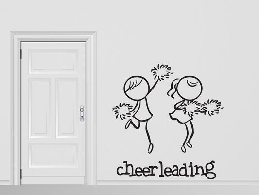 Wall Vinyl Sticker Cheerleading Sport Teams Support Athletic Decor (n453)