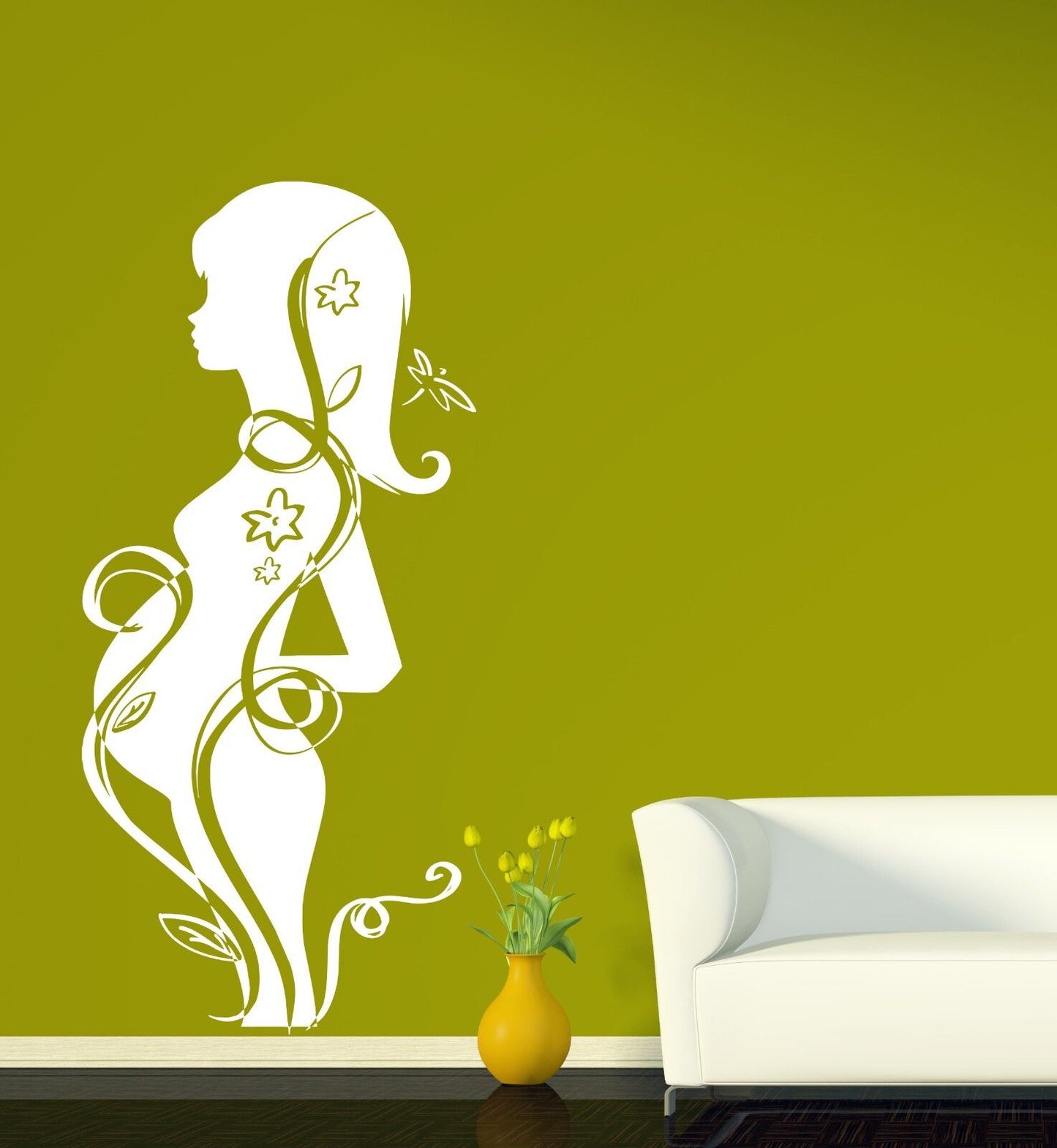 Wall Stickers Pregnant Woman Motherhood Tenderness Fetation Vinyl Decal (n454)