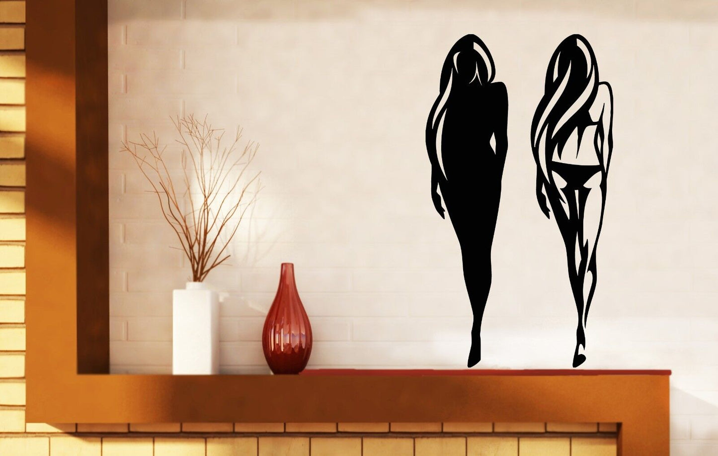 Wall Vinyl Sticker Top Model Beautiful Figure Fashion Defiles Model Art (n459)