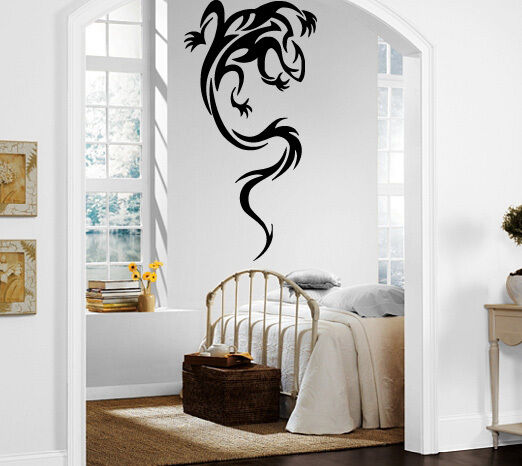 LIZARD FLAMES Tribal Decor Wall MURAL Vinyl Art Sticker M082