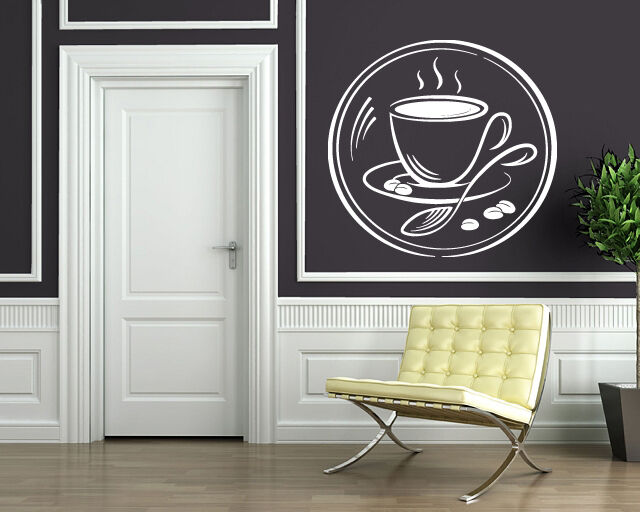 Wall Stickers Coffee Couple Grain Coffee Shop Restaurant Vinyl Decal (n485)