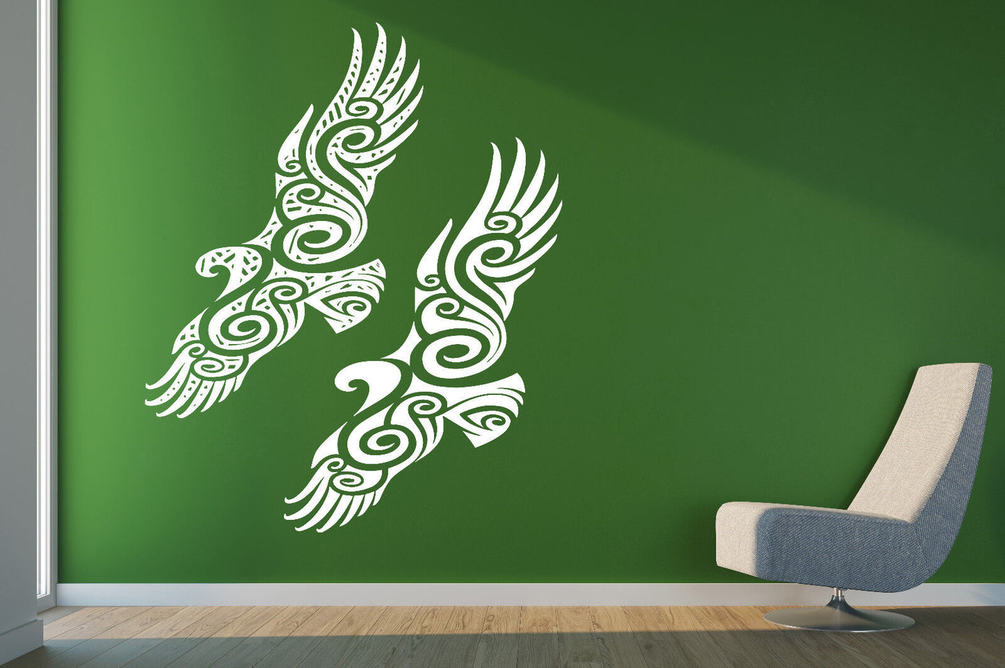 Wall Sticker Pair of Birds Abstract Beautiful Image Vinyl Decal (n494)