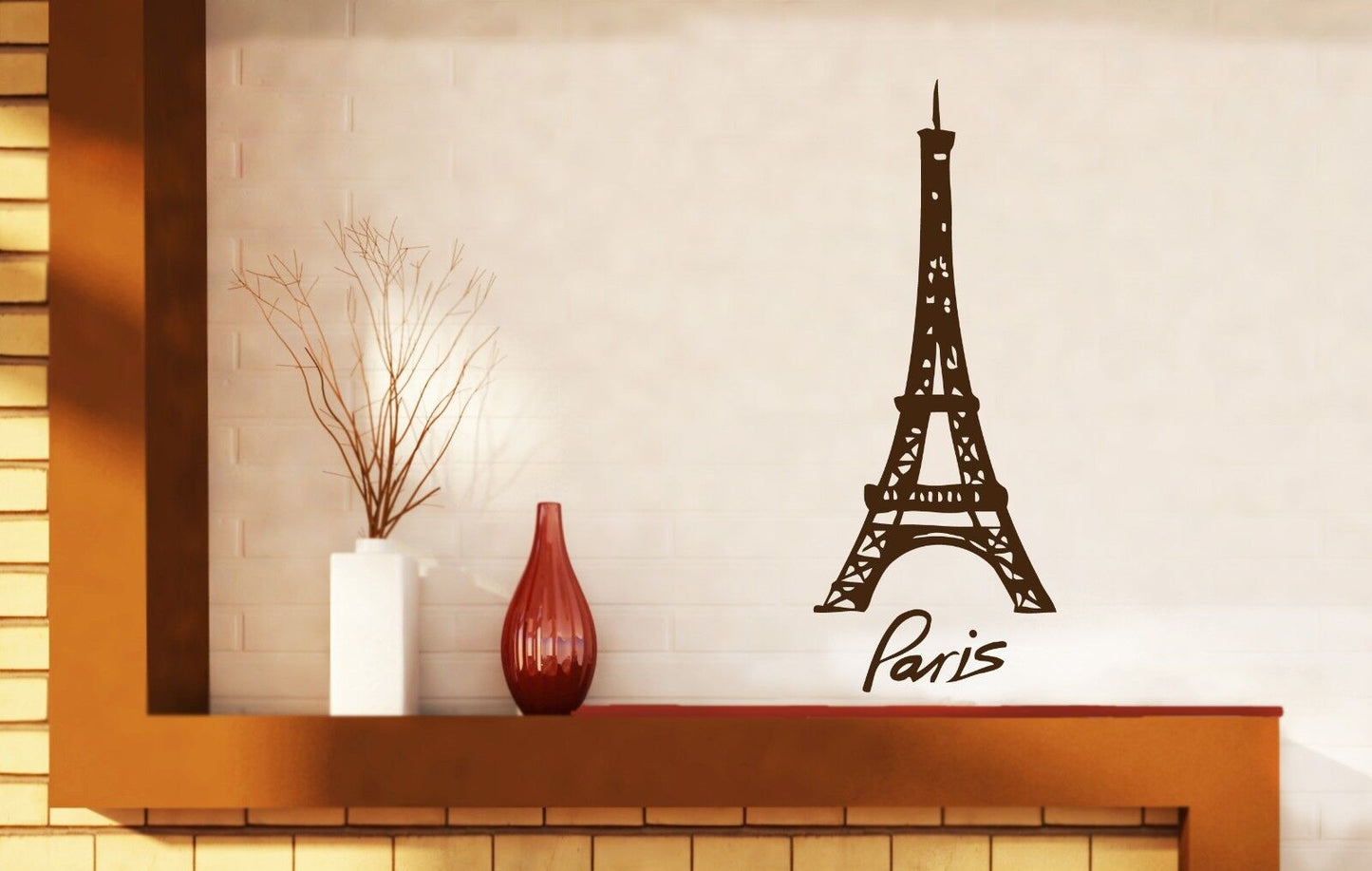 Vinyl Decal Wall Sticker Eiffel Tower Symbol of Paris France Travel Decor (n507)