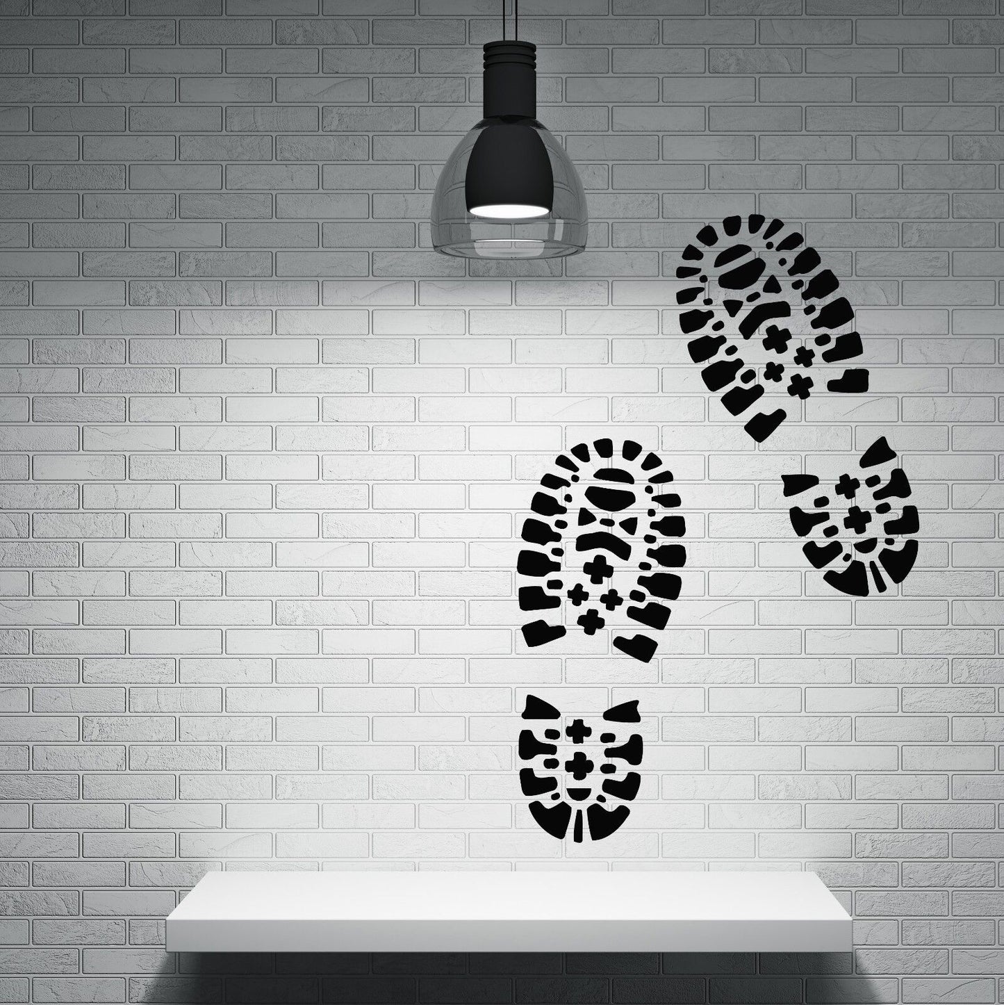 Wall Sticker Vinyl Decal traces male brutal boot soles (n520)