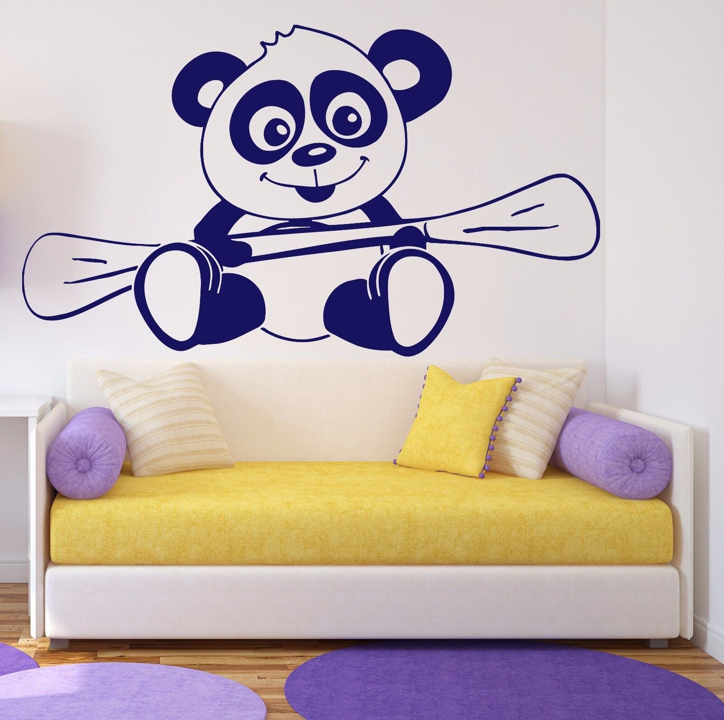 Wall Sticker Vinyl Decal cute baby panda smiling cartoons game (n529)