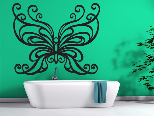 Wall Vinyl Sticker mural big butterfly wings chic home decor (n531)