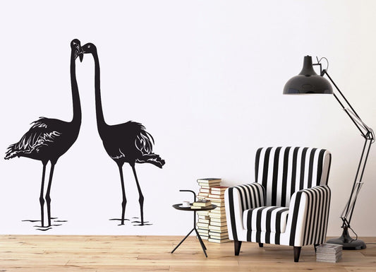 Wall Sticker Vinyl Decal romantic love couple flamingo happiness (n539)