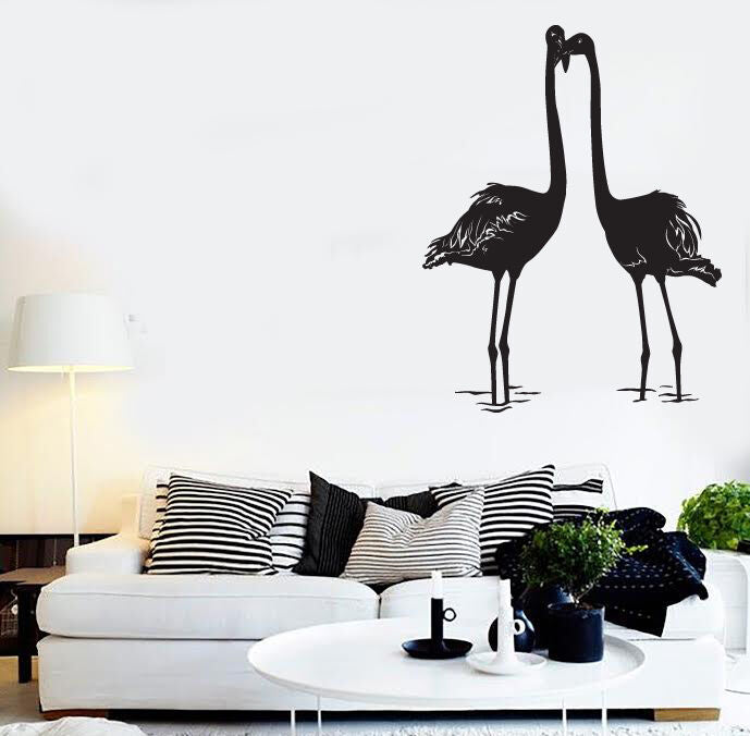 Wall Sticker Vinyl Decal romantic love couple flamingo happiness (n539)