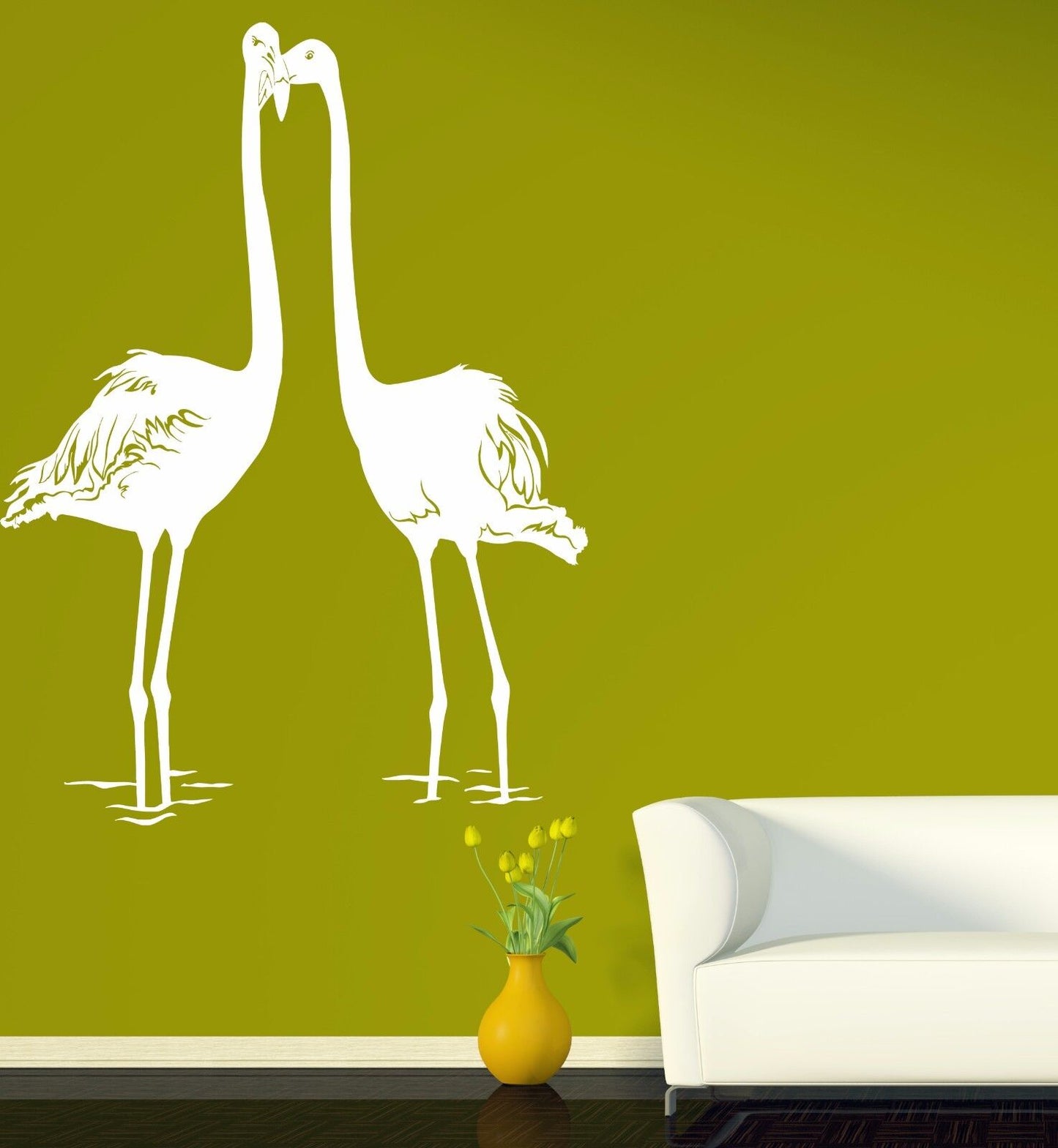 Wall Sticker Vinyl Decal romantic love couple flamingo happiness (n539)