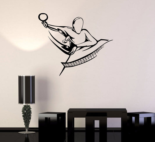 Autocollant mural en vinyle, Tennis de Table, Ping-Pong, sport, autocollants muraux (145ig)