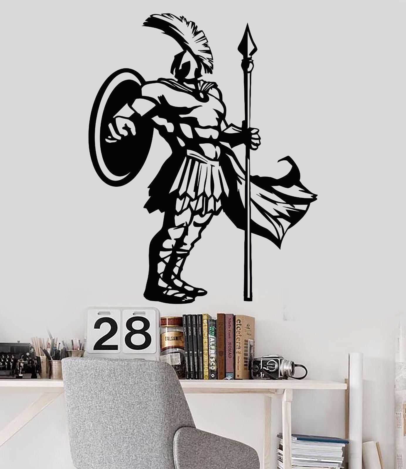 Vinyl Wall Decal Spartan Warrior Ancient World War Boy Room Mural (159ig)