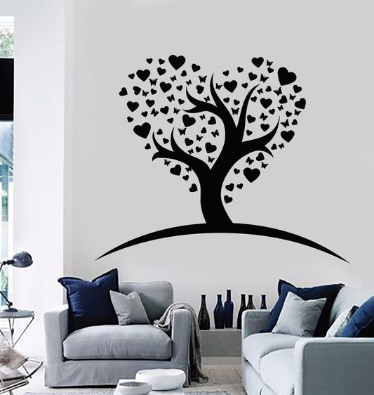 Vinyl Wall Stickers Romantic Love Tree Decor Girl Room Mural (168ig)