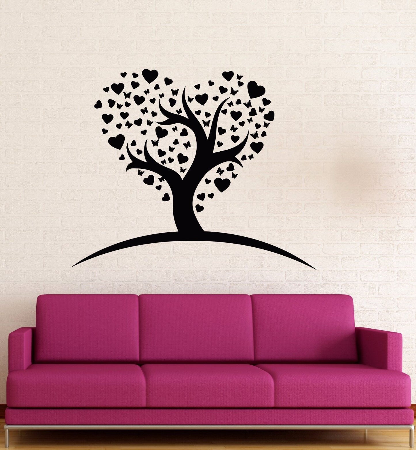 Vinyl Wall Stickers Romantic Love Tree Decor Girl Room Mural (168ig)