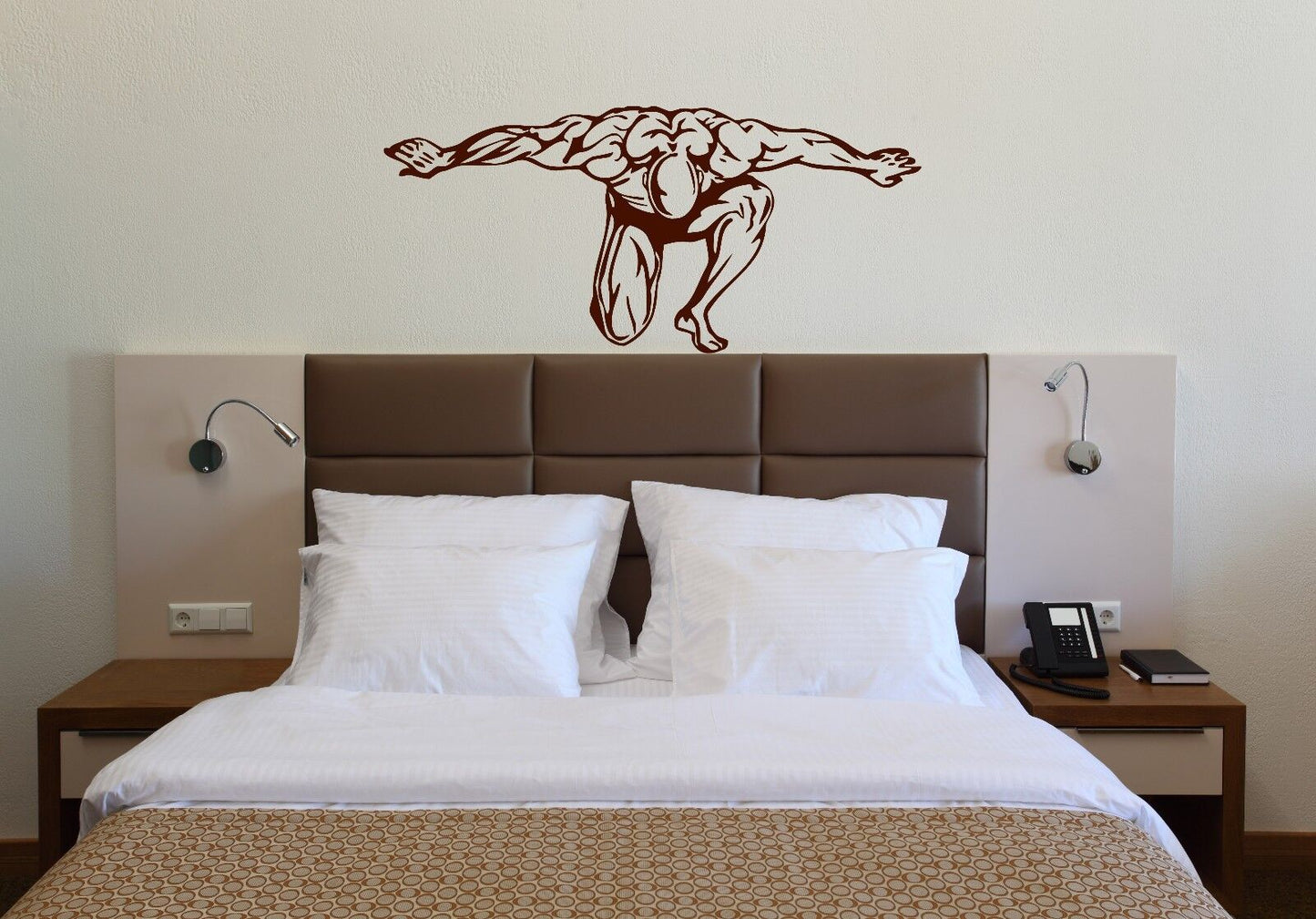 Vinyl Decal Wall Sticker Bodybuilding Fitness Muscle Man Sports Decor (n523)