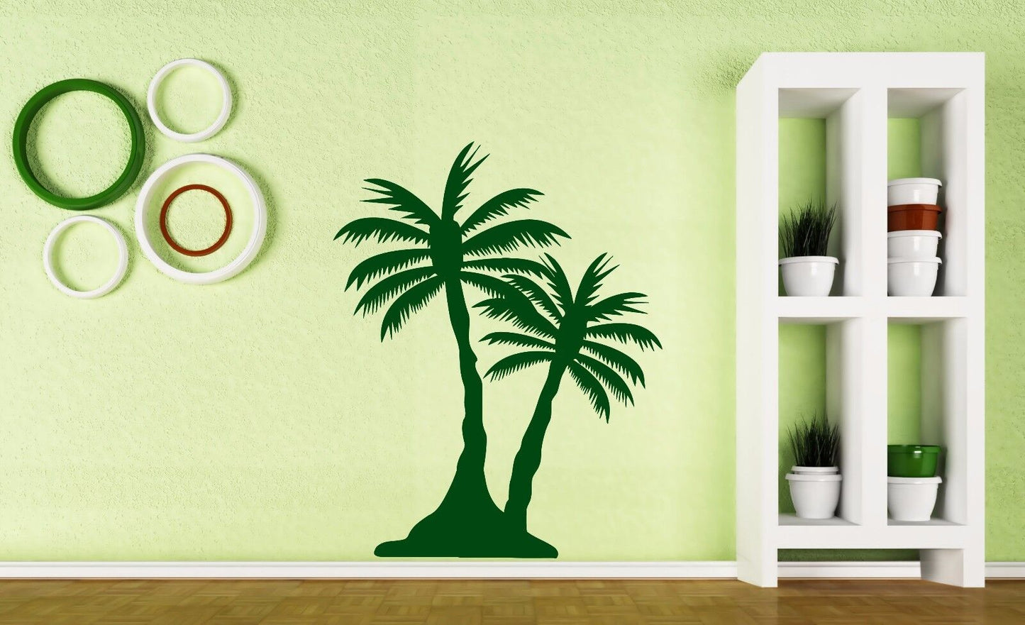 Vinyl Decal Wall Sticker Island Ocean Paradise Palm Coconuts Bananas (n550)