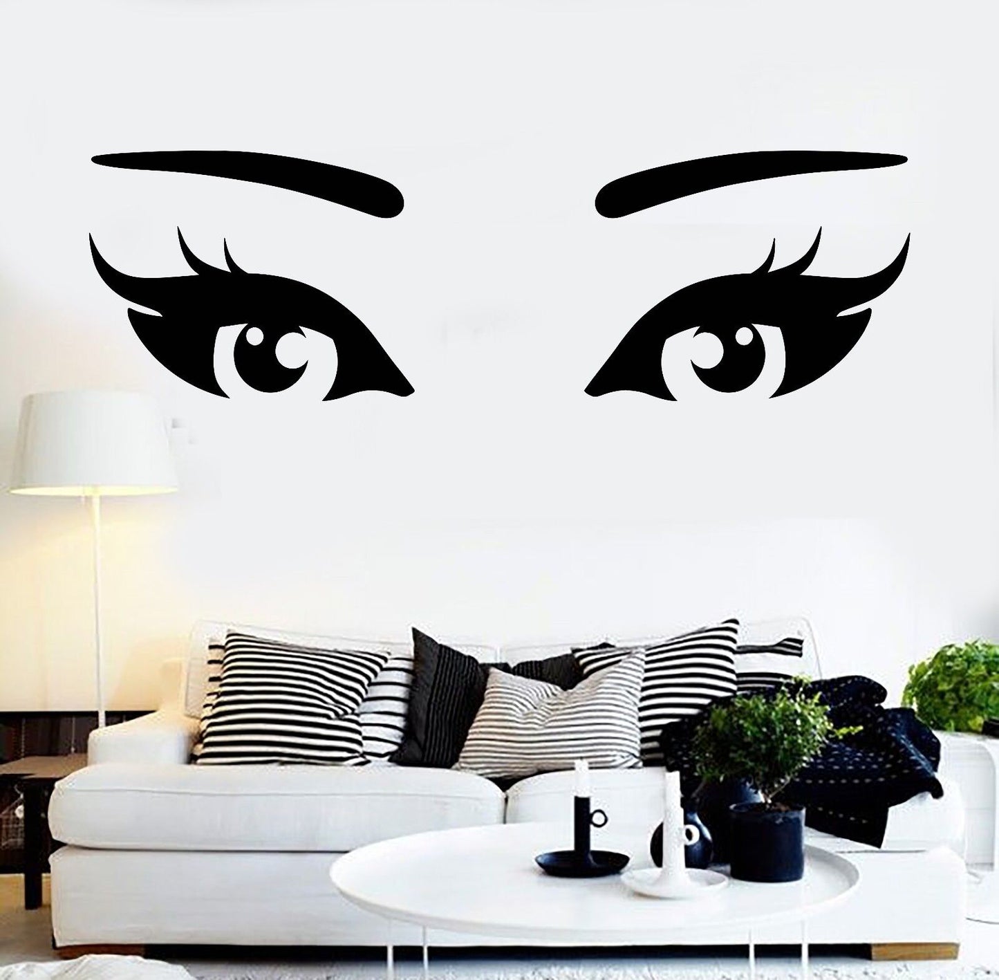 Vinyl Wall Stickers Sexy Eyes Makeup Beauty Salon Girl Room Decal (231ig)