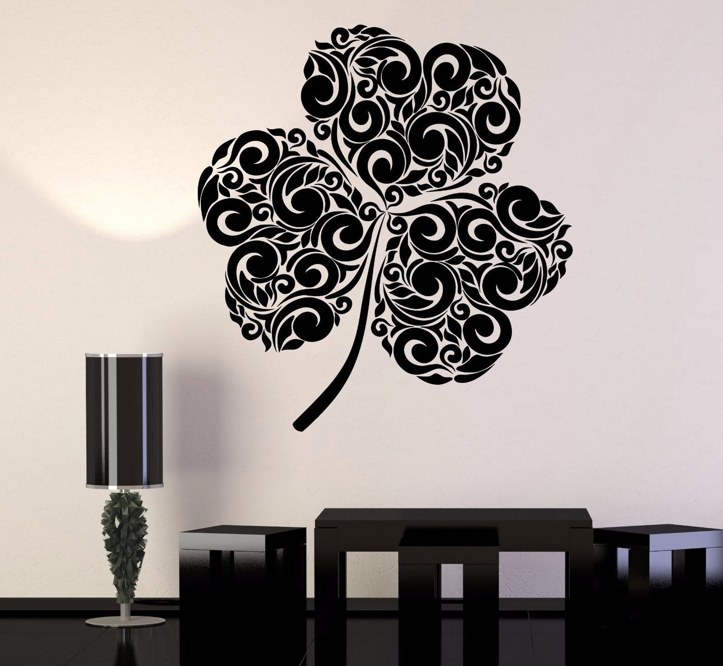 Vinyl Wall Decal Shamrock Trefoil Clover Irish Luck Ireland Stickers (255ig)