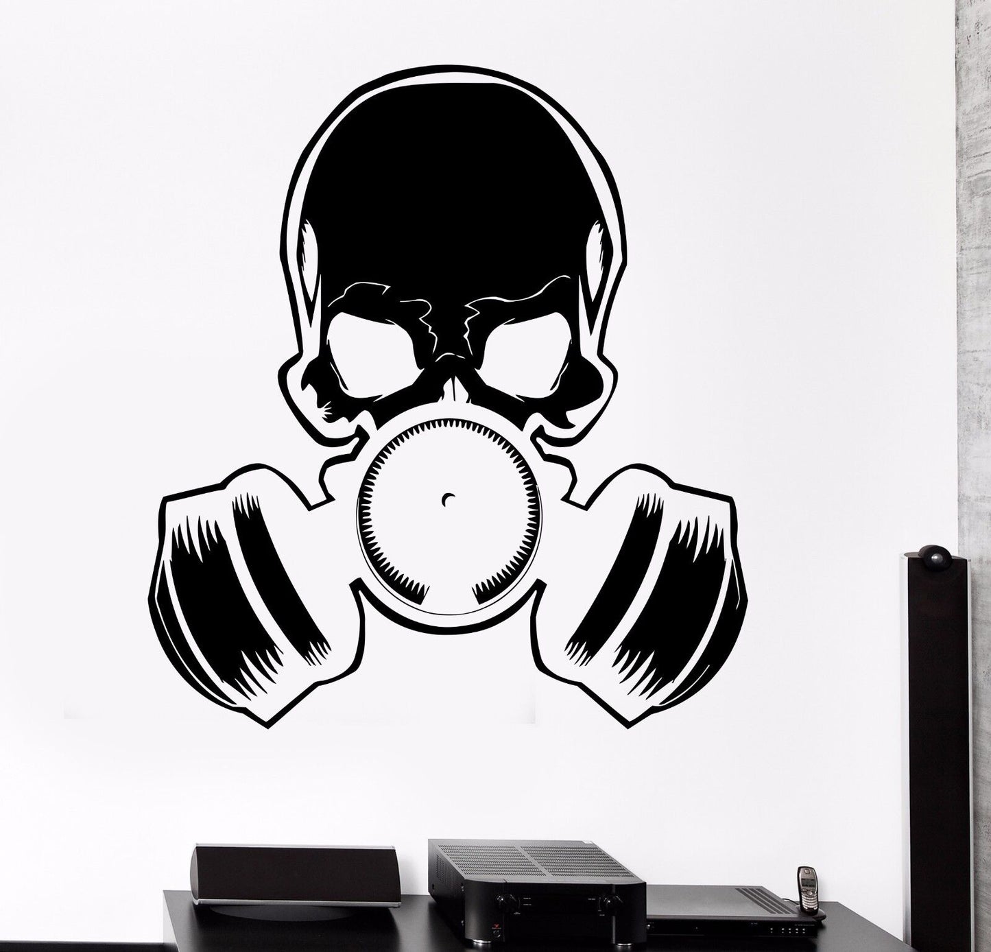 Vinyl Wall Decal Skull Gas Mask Military Art Teen Room Stickers (272ig)