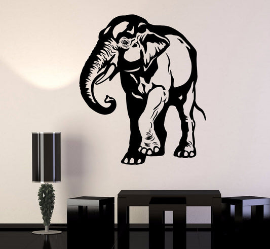 Wandtattoo Afrikanischer Elefant, Vinyl, Tribal Art, Tieraufkleber (281ig)