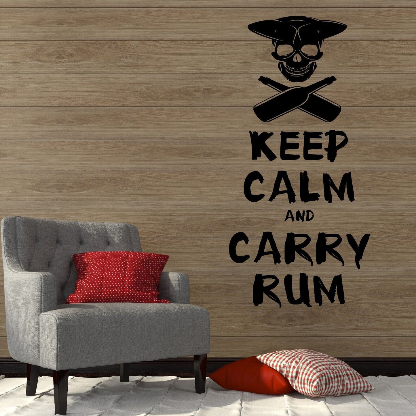 Vinyl Wall Decal Pirate Quote Corsair Alcohol Gift for Man Stickers (291ig)