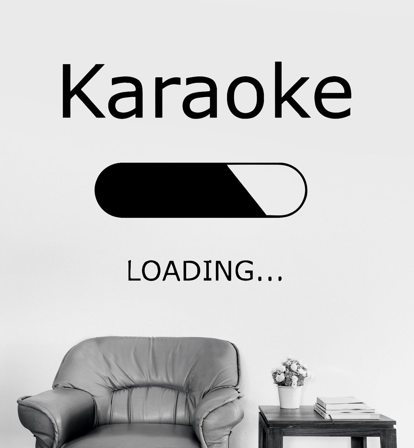 Vinyl Wall Decal Karaoke Loading Music Musical Art Stickers (322ig)