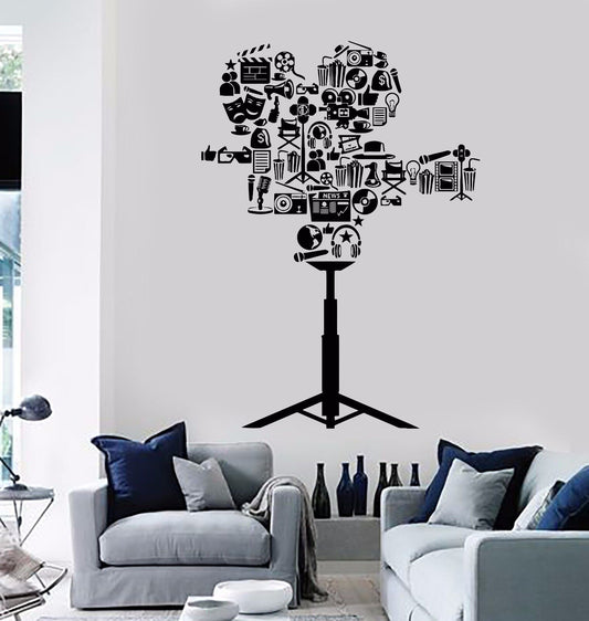 Vinyl Wall Decal Camera Film Cinema Movie Lover Stickers Mural (368ig)