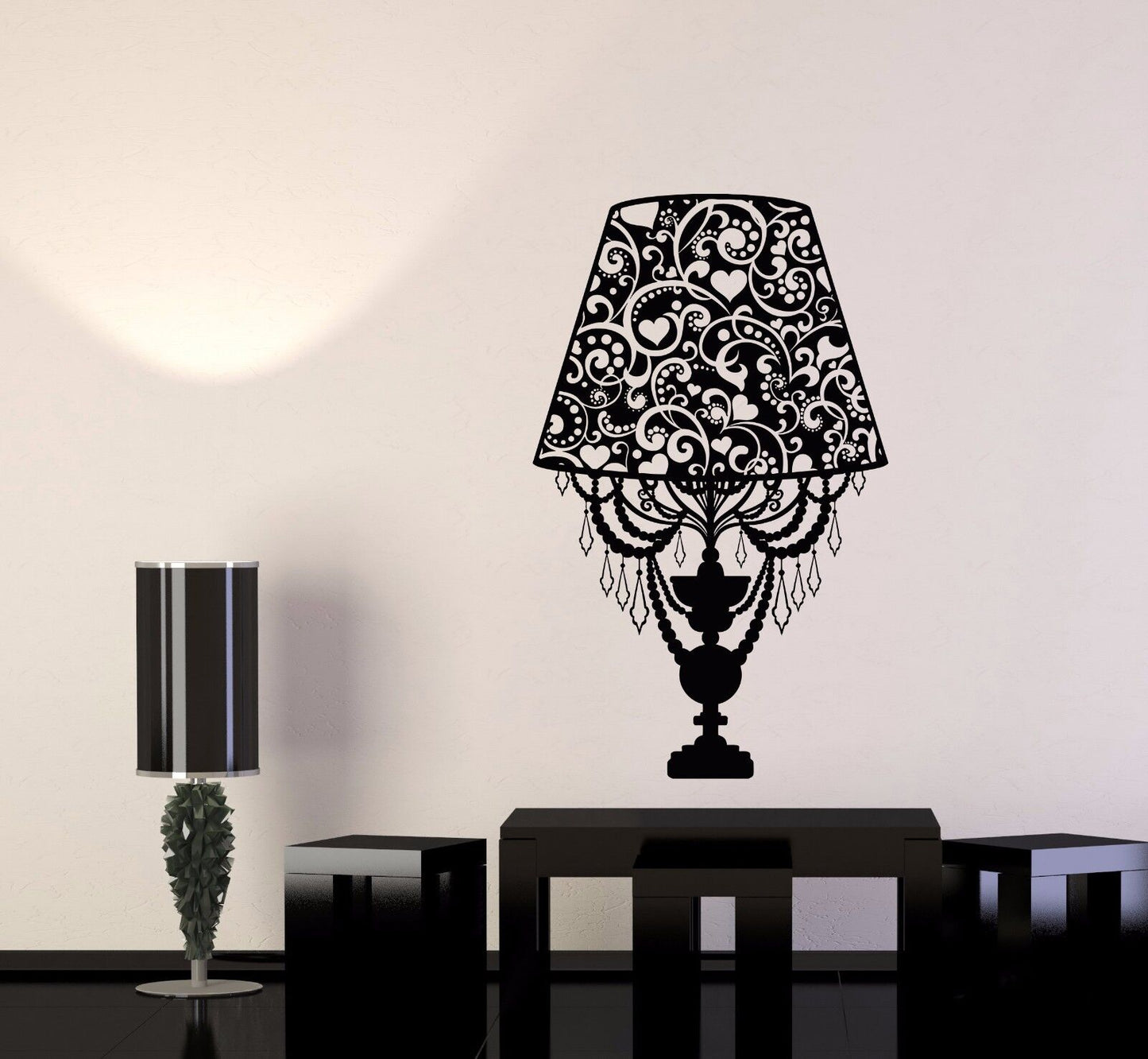 Vinyl Wall Decal Lamp Lighting Pattern Home Room Decor Stickers Mural (399ig)