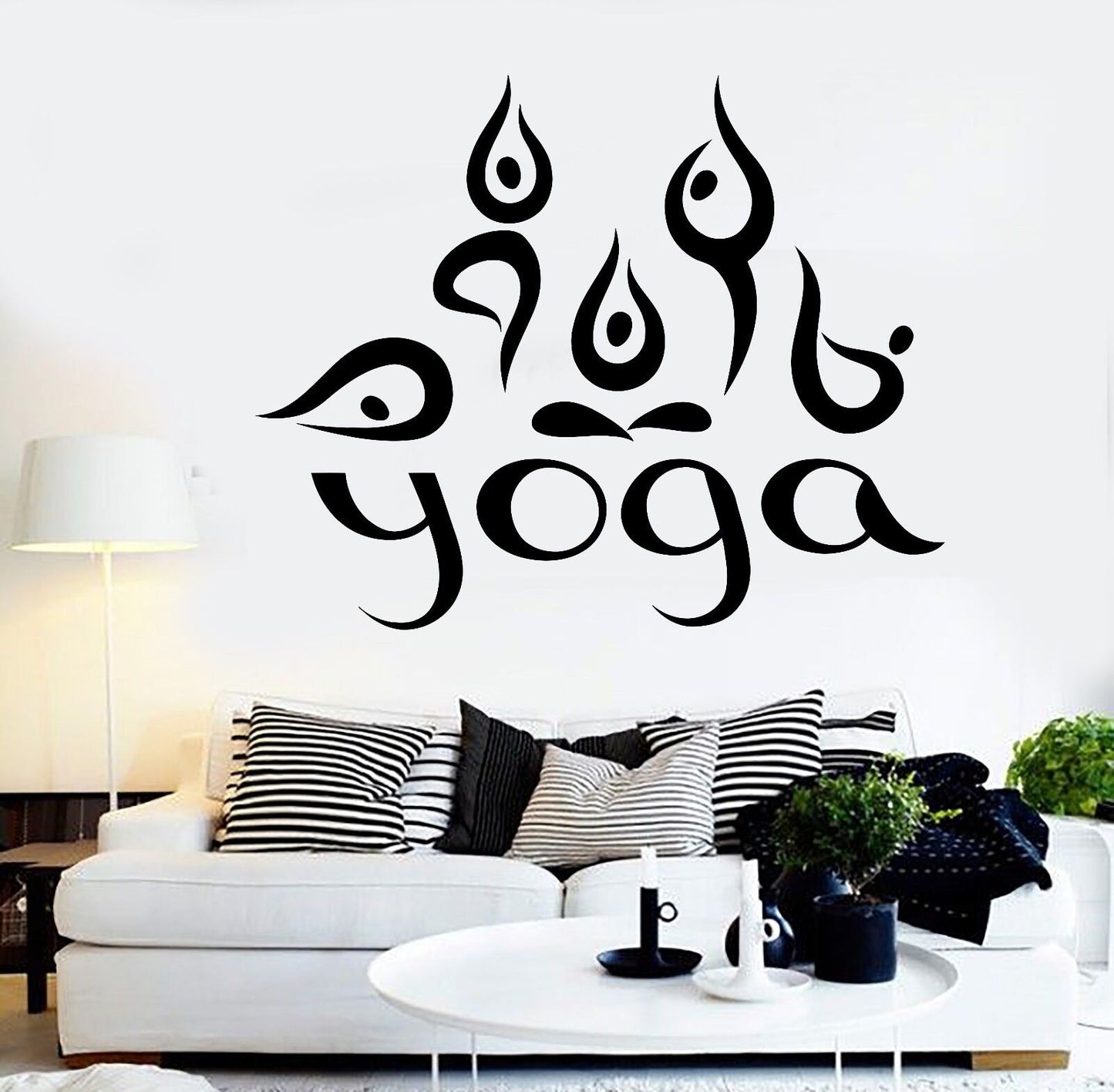 Vinyl Wall Decal Yoga Meditation Buddhism Hinduism Stickers (441ig)