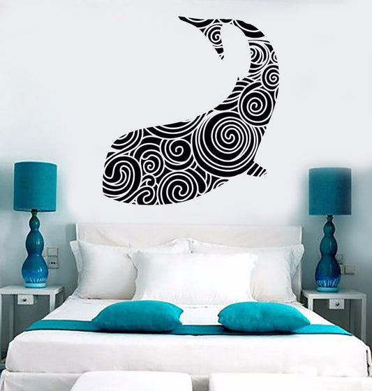 Autocollant Mural en vinyle baleine océan mer décor marin autocollants muraux (464ig)