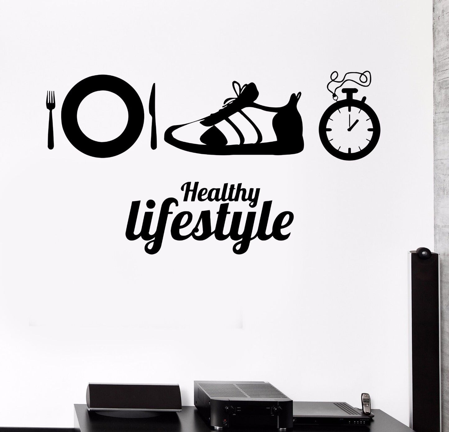 Vinyl Wall Decal Healthy Lifestyle Motivation Sport Stickers Mural (500ig)