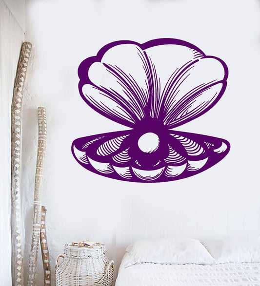 Vinyl Wall Decal Shell Pearl Sea Ocean Marine Decor Stickers (503ig)