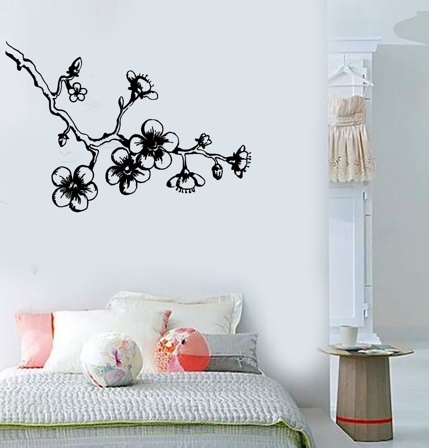 Autocollant mural en vinyle Sakura Cherry, décor japonais, autocollants asiatiques (509ig)