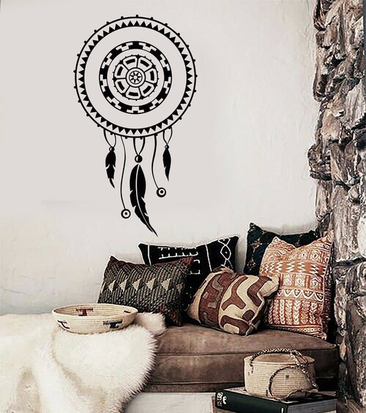 Vinyl Wall Decal Dream Catcher Amulet Bedroom Ethnic Stickers (533ig)