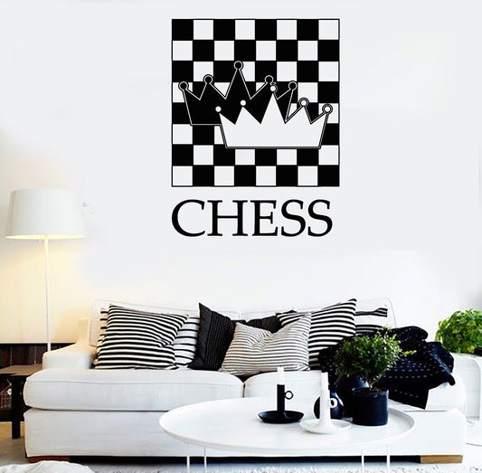 Vinyl Wall Decal Chess Player Chessmen Stickers Mural (542ig)