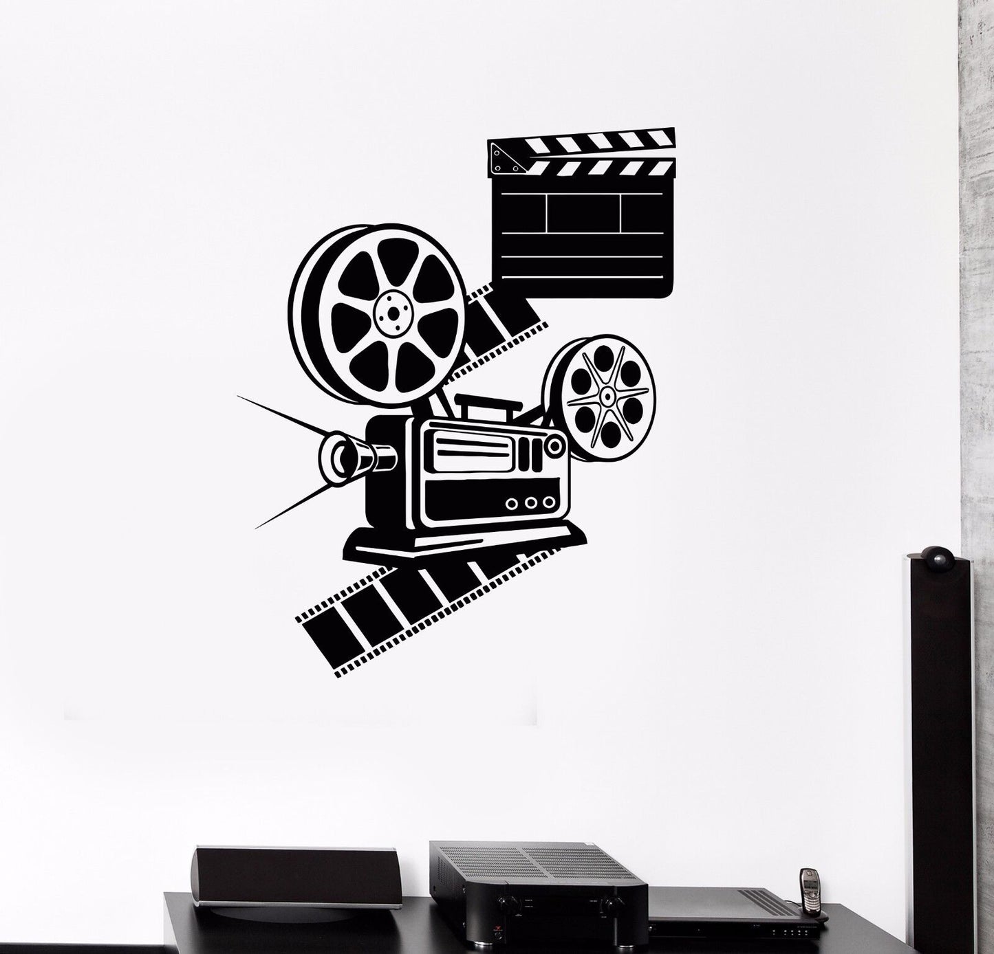 Autocollant Mural en vinyle pour salle de cinéma, amoureux des films, autocollants muraux (543ig)