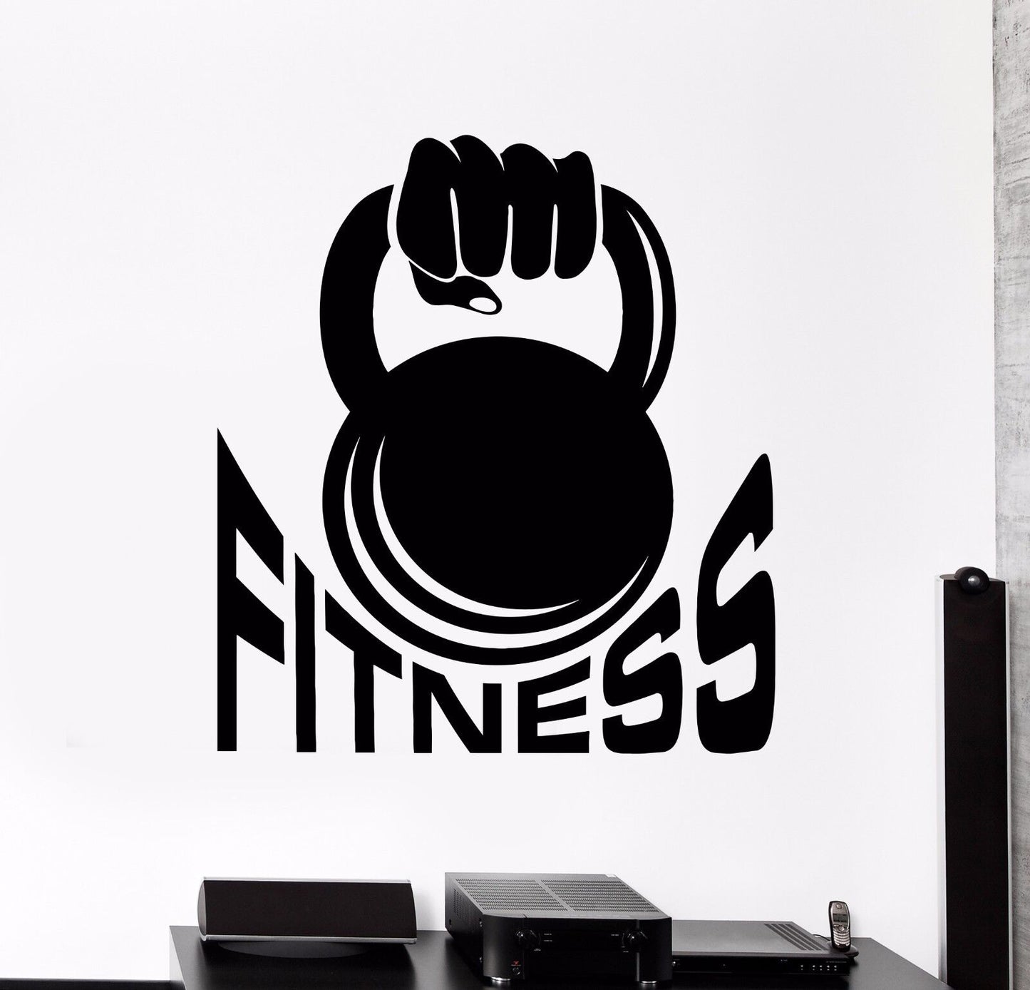 Vinyl Wall Decal Weight Lifting Fitness Gym Bodybuilding Sports Stickers (548ig)