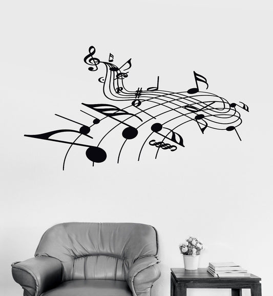 Vinyl Wall Decal Musical Notes Music Art Home Decoration Stickers (566ig)