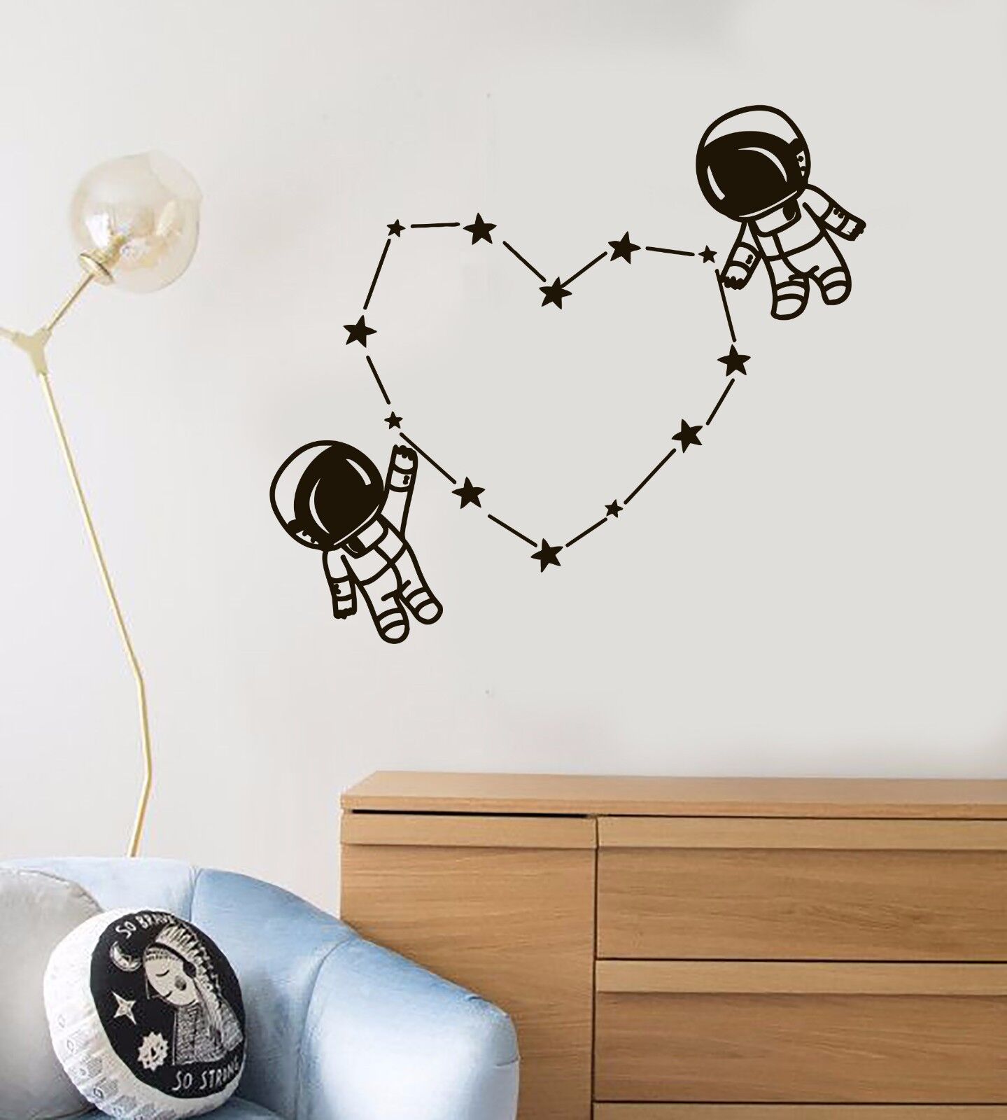 Vinyl Wall Decal Spaceman Astronaut Space Kids Room Stickers (583ig)