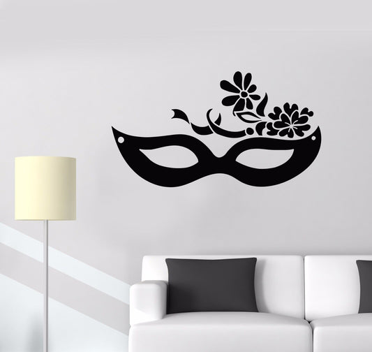 Vinyl Wall Decal Mask Carnival Masquerade Party Stickers Mural (587ig)