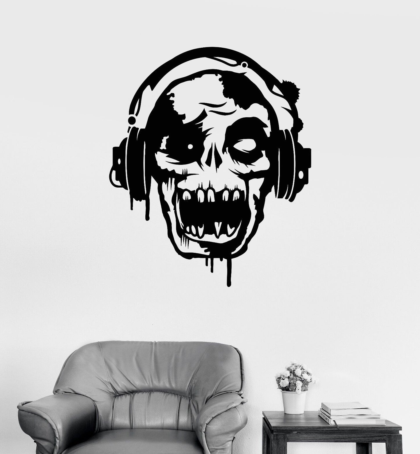 Autocollant mural en vinyle pour casque de joueur Zombie, autocollants pour chambre d'adolescent (621ig)