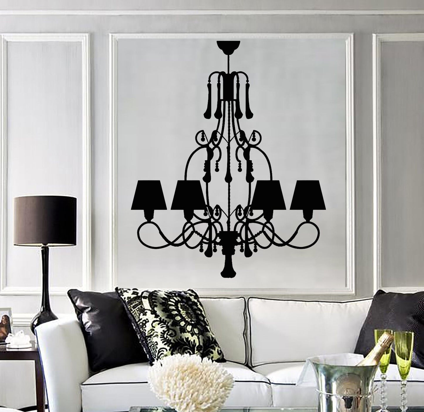 Vinyl Wall Decal Chandelier Home Interior Room Stickers (638ig)